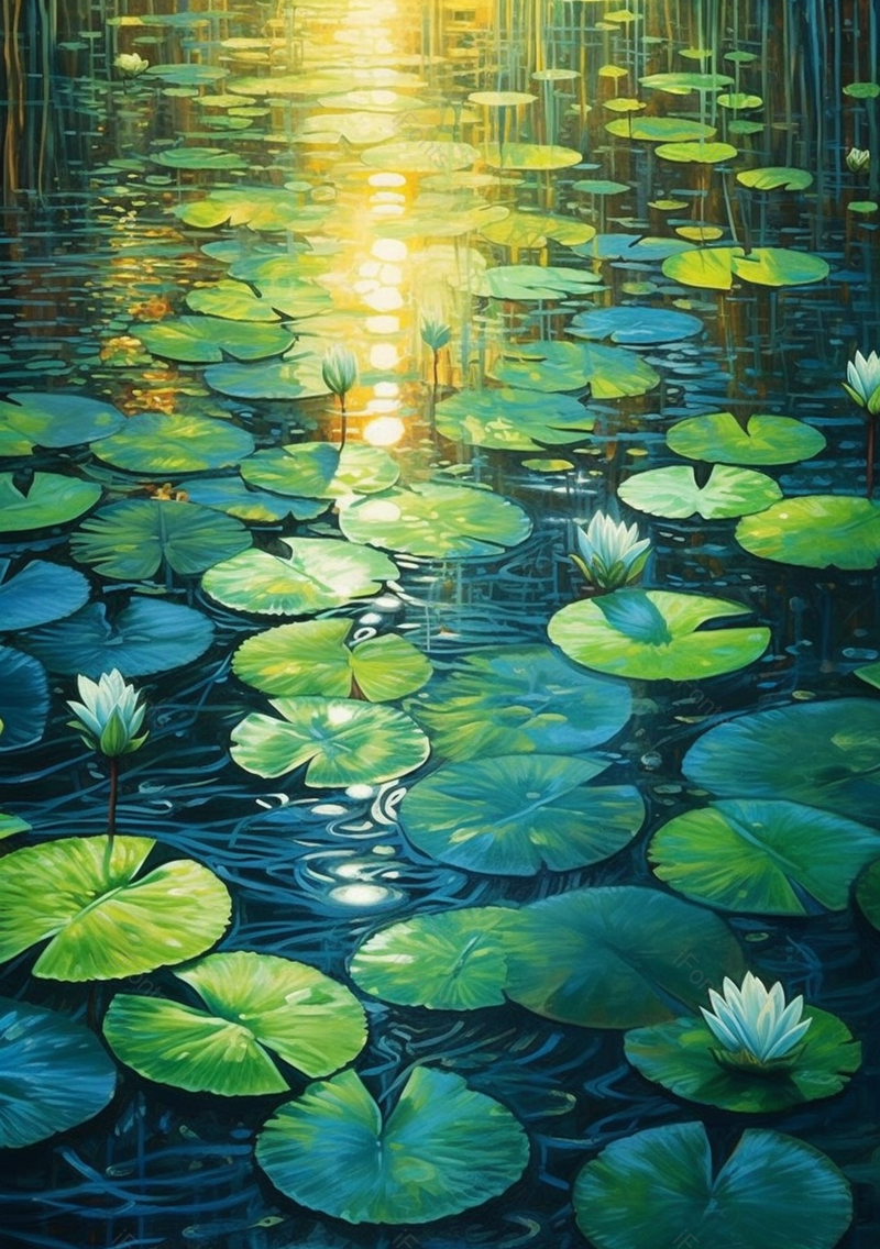 夏天节气荷花叶子插画背景,插画/手绘图,插画/手绘图库,插画/手绘图下载,插画/手绘